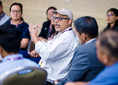 4. Individual practicing mindfulness, representing the 'WELL SPACE' track for fueling leadership from within.